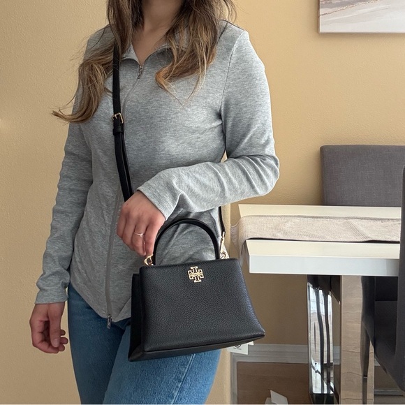 New, tory burch Britten micro satchel crossbody black $450 - Picture 11 of 13